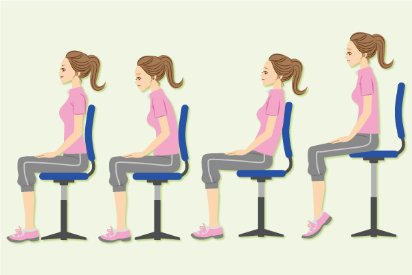 良い姿勢と悪い姿勢